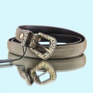 NEW GENICCI women's texas buckle belt in olive